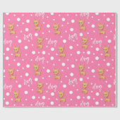 ピンクチワホアラッピング紙 ラッピングペーパー (フラット)