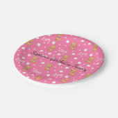 ピンクチワワ紙パーティープレート ペーパープレート (アングル)