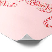 ピンクチータウォールアートプリント、トレンディーウォールアート ポスター (角)