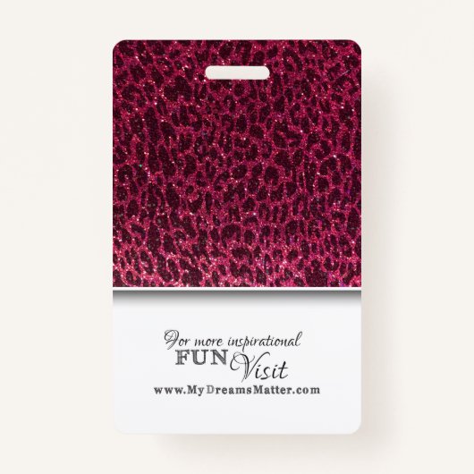 ピンクチーテグリッタープロフェッショナルナース写真の名前 バッジ (裏面)