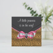 ピンクチーテプリンセスベビーシャワー 招待状 (スタンド正面)