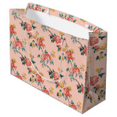 ピンクチ淡い色のノワセリーフローラ ラージペーパーバッグ (裏面アングル)