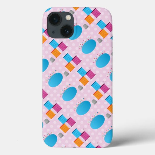 ピンクッションおよびスレッド裁縫iPhoneケース Case-Mate iPhoneケース (裏面)