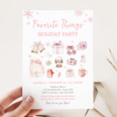 ピンクツお気に入りのーホリデークリスマスパーティー 招待状