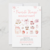 ピンクツお気に入りのーホリデークリスマスパーティー 招待状 (正面)