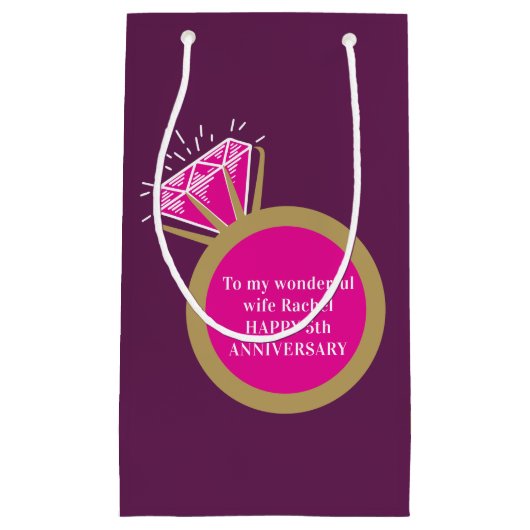 ピンクツアーマリン 結婚記念日 5周年 ギフトバッグ (正面)