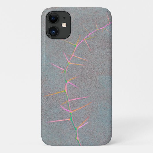 ピンクツイググレーコンクリート熱ツリーiPhone 11ケース Case-Mate iPhoneケース (裏面)