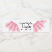 ピンクツチュチアリーダーハッピーバースデー ペットボトルラベル (シングルラベル)