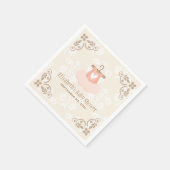 ピンクツチュバレリーナベイビーシャワー スタンダードカクテルナプキン (角)