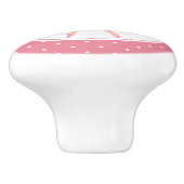 ピンクツチュバレリーナ水玉模様 セラミックノブ (側面)