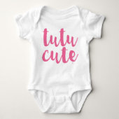 ピンクツツかわいい赤ちゃんガールツツトゥロムパー ベビーボディスーツ (正面)