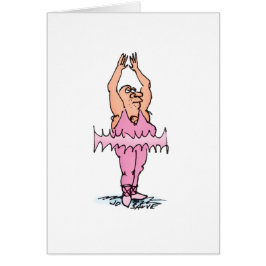 ピンクツツの脂肪の男の中空白のカード