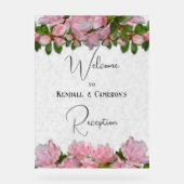 ピンクツツツツジ披露宴結婚ウェルカムサイン アクリルサイン (正面)