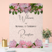 ピンクツツツツジ披露宴結婚ウェルカムサイン アクリルサイン (ウェディング)