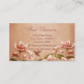 ピンクツツツツツジヴィンテージフローラオンウィスキーレトロ 名刺 (裏面)