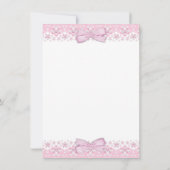 ピンクツツプリンセスベビーシャワーありがとう サンキューカード (裏面)