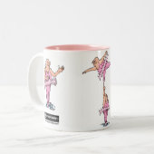 ピンクツツユガールバレエマグ ツートーンマグカップ (正面左)