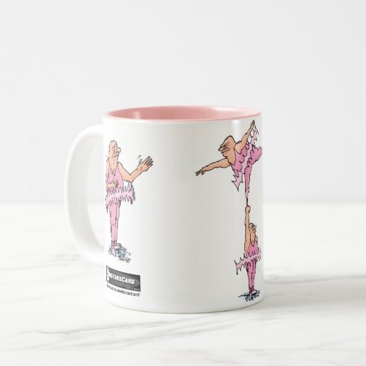 ピンクツツユガールバレエマグ ツートーンマグカップ (正面左)