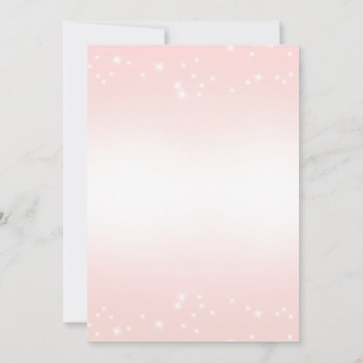 ピンクツツ誕生日の招待バレリーナ招待 招待状 (裏面)