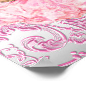 ピンクツツ赤ちゃん女の子ベビーシャワー歓迎サイン ポスター (角)