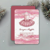 ピンクツツ金ゴールドグリッターベビーシャワー エンクロージャーカード