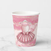 ピンクツツ金ゴールドグリッターベビーシャワー 紙コップ (裏面)