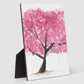 ピンクツリーさくらんぼ花 フォトプラーク (側面)