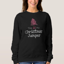 ピンクツリーのクリスマスジャンパー