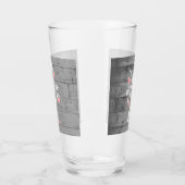 ピンクツリーのハートパーソナライズされたグラス タンブラーグラス (左)