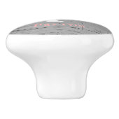 ピンクツリーのハートパーソナライズされたセラミックノブ セラミックノブ (側面)