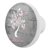 ピンクツリーのハートパーソナライズされたセラミックノブ セラミックノブ (右)