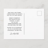 ピンクツリーオーナメントダスティブルーホリデームービング 案内ポストカード (裏面)