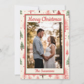 ピンクツリークリスマスカード シーズンカード (正面)