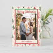 ピンクツリークリスマスカード シーズンカード (スタンド正面)