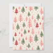 ピンクツリークリスマスカード シーズンカード (裏面)