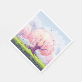 ピンクツリーズイラストレーション スタンダードランチョンナプキン (角)