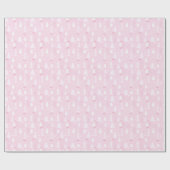 ピンクツリーズウィンターネーム文字クリスマス ラッピングペーパー (フラット)