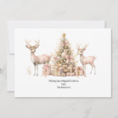 ピンクツリーディアトナディアボホヴィンテージクリスマス シーズンカード (正面)