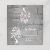 ピンクツリーハート披露宴座席表 プレイスカード (外部開封)