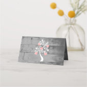 ピンクツリーハート披露宴座席表 プレイスカード (裏面)