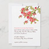 ピンクツリーフラワーズ結婚式招待状 招待状 (正面)