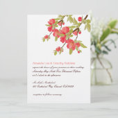 ピンクツリーフラワーズ結婚式招待状 招待状 (スタンド正面)