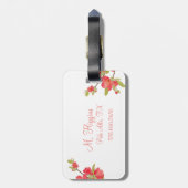 ピンクツリー花ラゲッジタグ ラゲッジタグ (裏面縦)