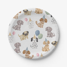 ピンクツーリードザドッグズアウトパーティープレート ペーパープレート