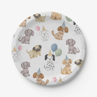 ピンクツーリードザドッグズアウトパーティープレート ペーパープレート