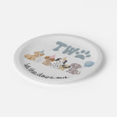 ピンクツーリードザドッグズアウトパーティープレート ペーパープレート (アングル)