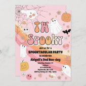 ピンクツー不気味ハローウィンパーティ招待状 招待状 (正面/裏面)