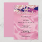 ピンクティアラキンセアニラ招待状 招待状 (正面/裏面)