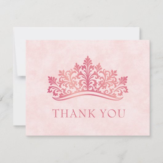ピンクティアラクラウンエレガントキンセアニェラ サンキューカード (正面)
