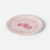 ピンクティアラクラウンエレガントキンセアニェラ ペーパープレート (アングル)